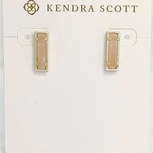 Kendra Scott Lady matte Gold  Earrings with Rose Quartz